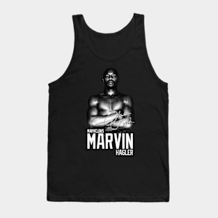 Marvelous Marvin Hagler Boxing Legend Signature Vintage Retro 80s 90s Bootleg Rap Style Tank Top